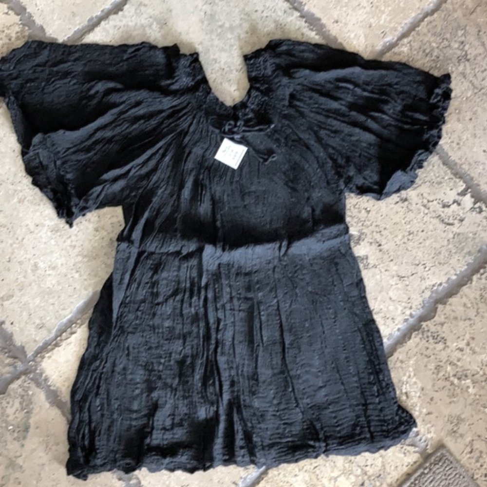 Greek Goddess Cotton Gauze Tunic (185 Black)